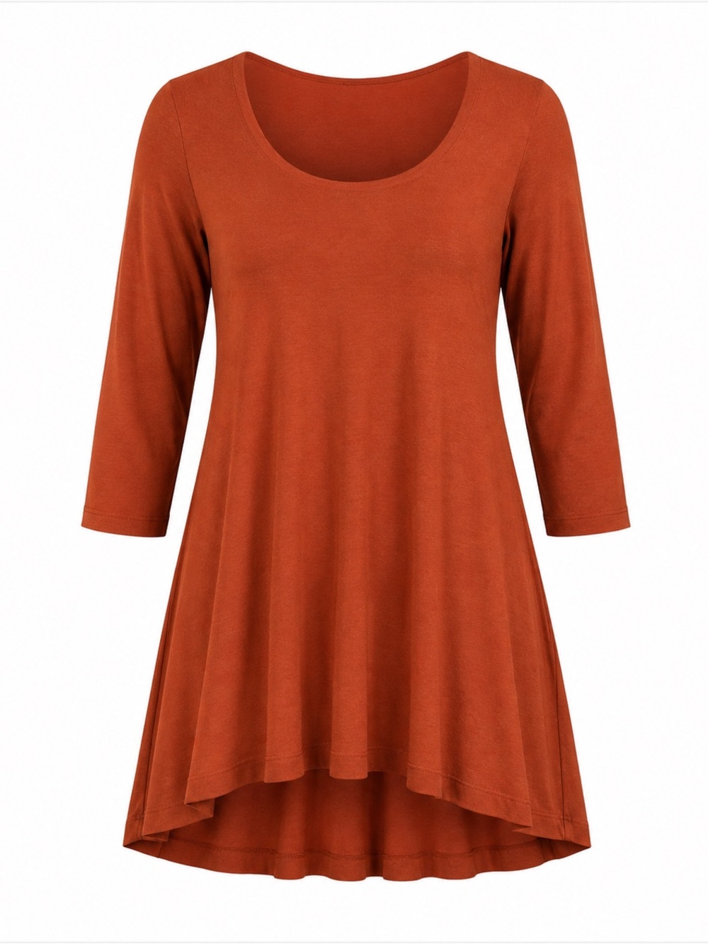 Peruvian Connection Avignon Mini Dress Tunic Shirt Sz S Poppy Orange Lagenlook